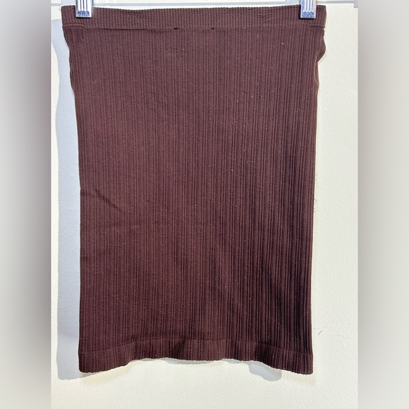 Bebe Ribbed Tube Top – Brown (P/S) - Picture 3 of 6